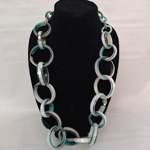 Nwt Opera lenght blue white 18inch necklace